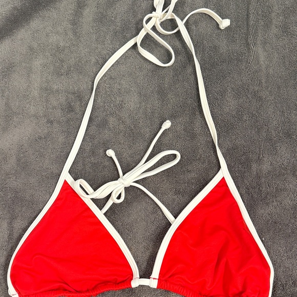 L*SPACE Red and White Bikini Set SIZE L NWT - Picture 5 of 6